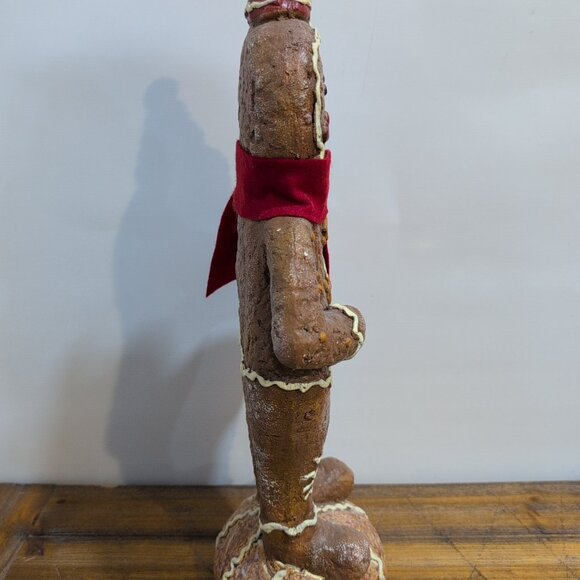 Gingerbread Man with Hat Christmas Holiday Decoration 16" Tall - Picture 4 of 6